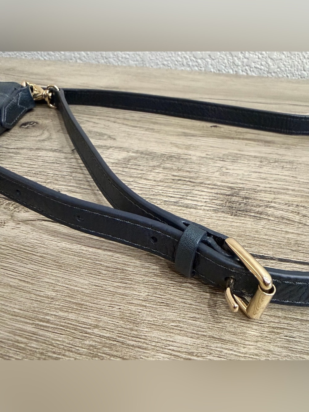 Fossil Black Blue Leather Crossbody Messenger Envelope Sidney Bag Shoulder Purse - Picture 11 of 12